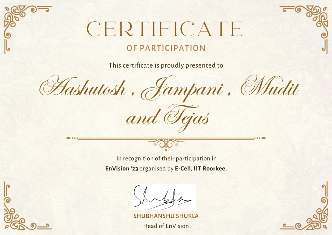 EnVision 2023 Ecell, IIT Roorkee