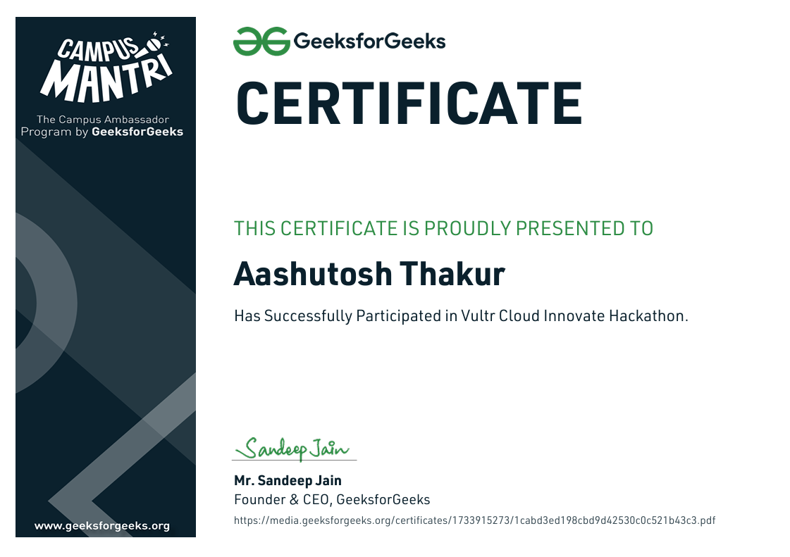 Vultr Cloud Innovate Hackathon