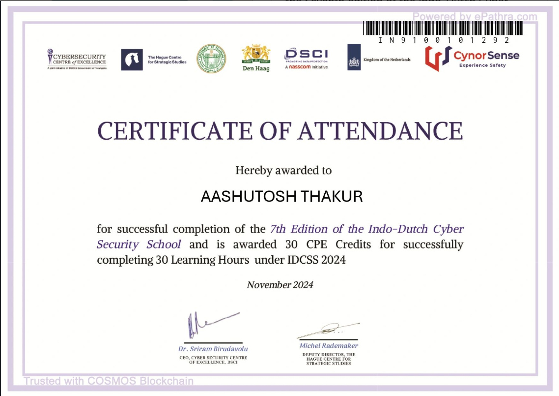 7th Edition of Indo-Dutch Cyber Security School