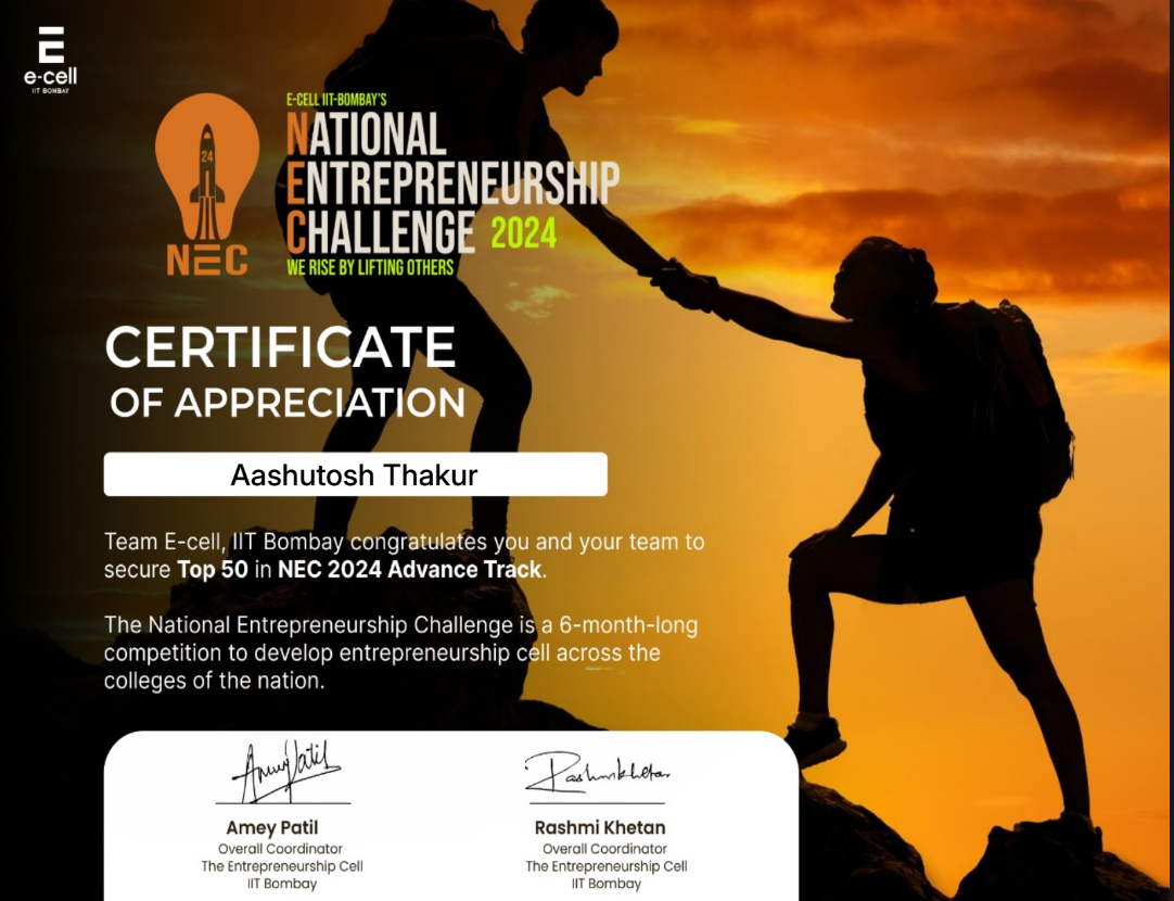 NEC E-cell, IIT Bombay