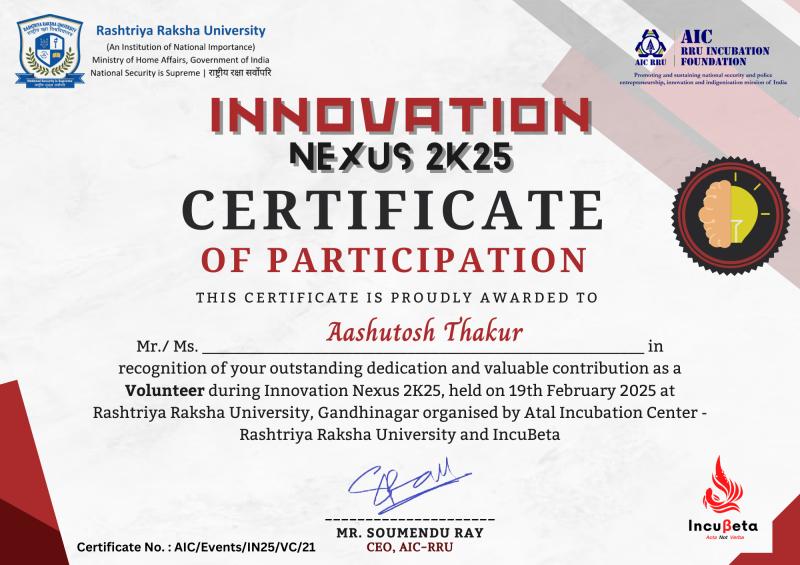 Innovation NEXUS 2025, AIC-RRU